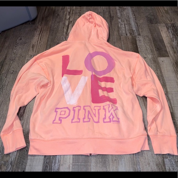 PINK Victoria's Secret Tops - Victoria’s Secret pink zip up sweatshirt